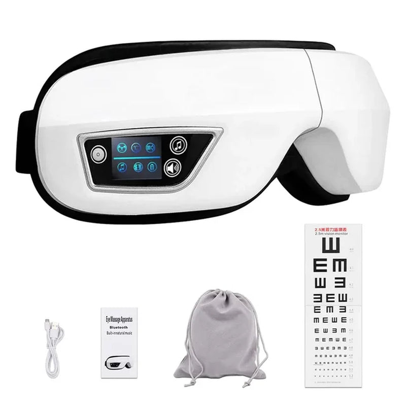 Eye Massager 6D Smart Airbag Vibration Bluetooth Eye Care Instrument Hot Compress Bluetooth Eye Massage Glasses Fatigue Pouch